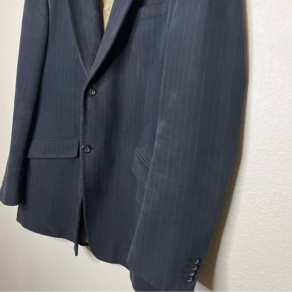 Banana Republic Classic Dark Navy Pinstripe Men's Blazer Size 48L RN 54023 - Picture 5 of 16